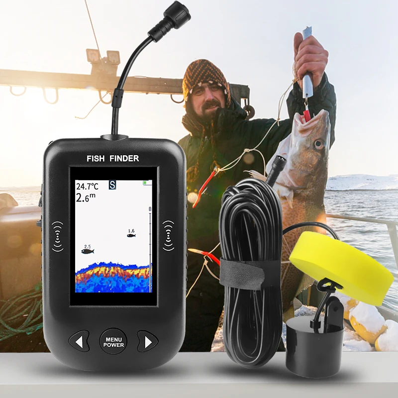 Fish Finder Transducer - جهاز إلكتروني محمول Erchang XF03 لتحديد
