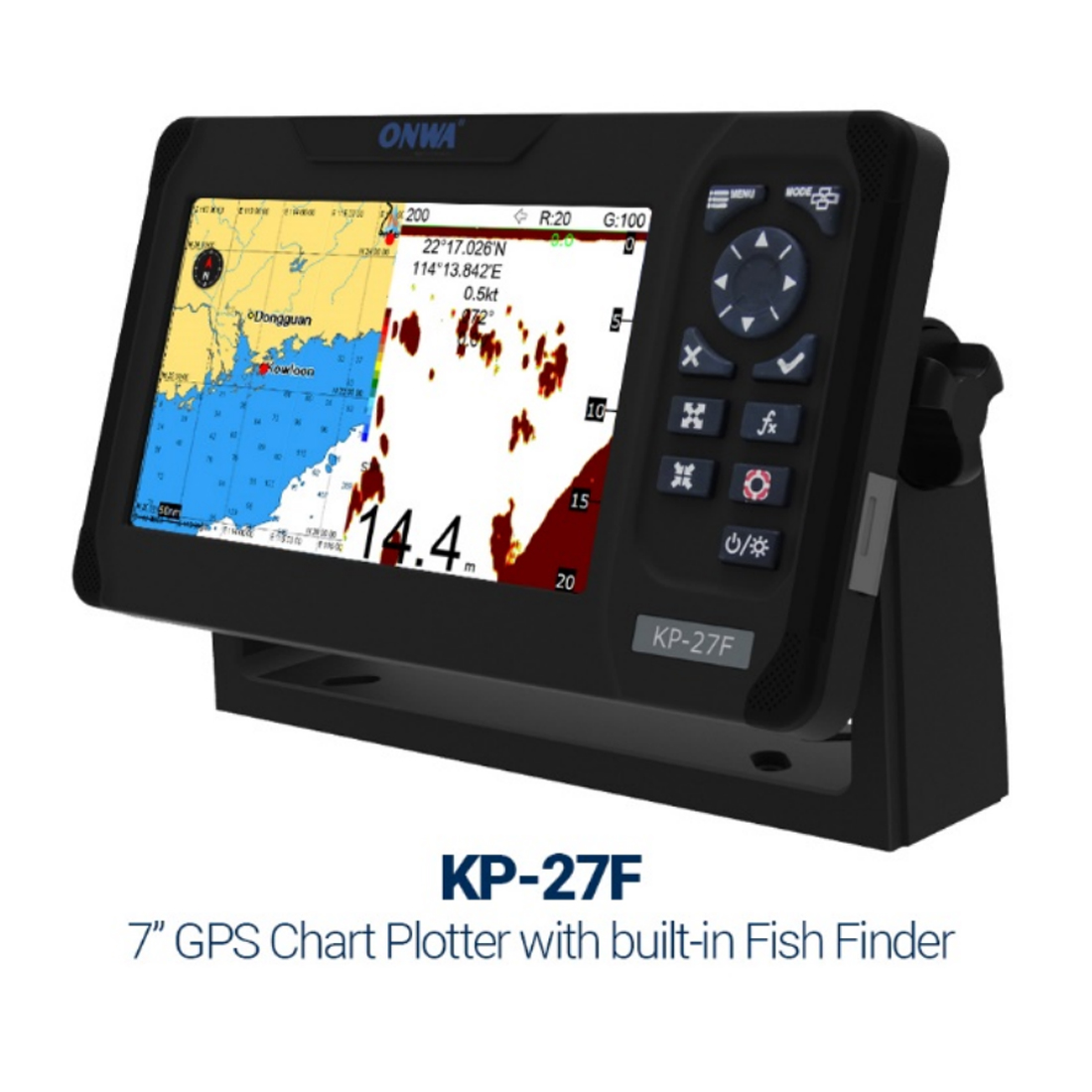 ONWA KP-27F 7 بوصة نظام تحديد  - مراجعة Fish Finder Transducer وسعره